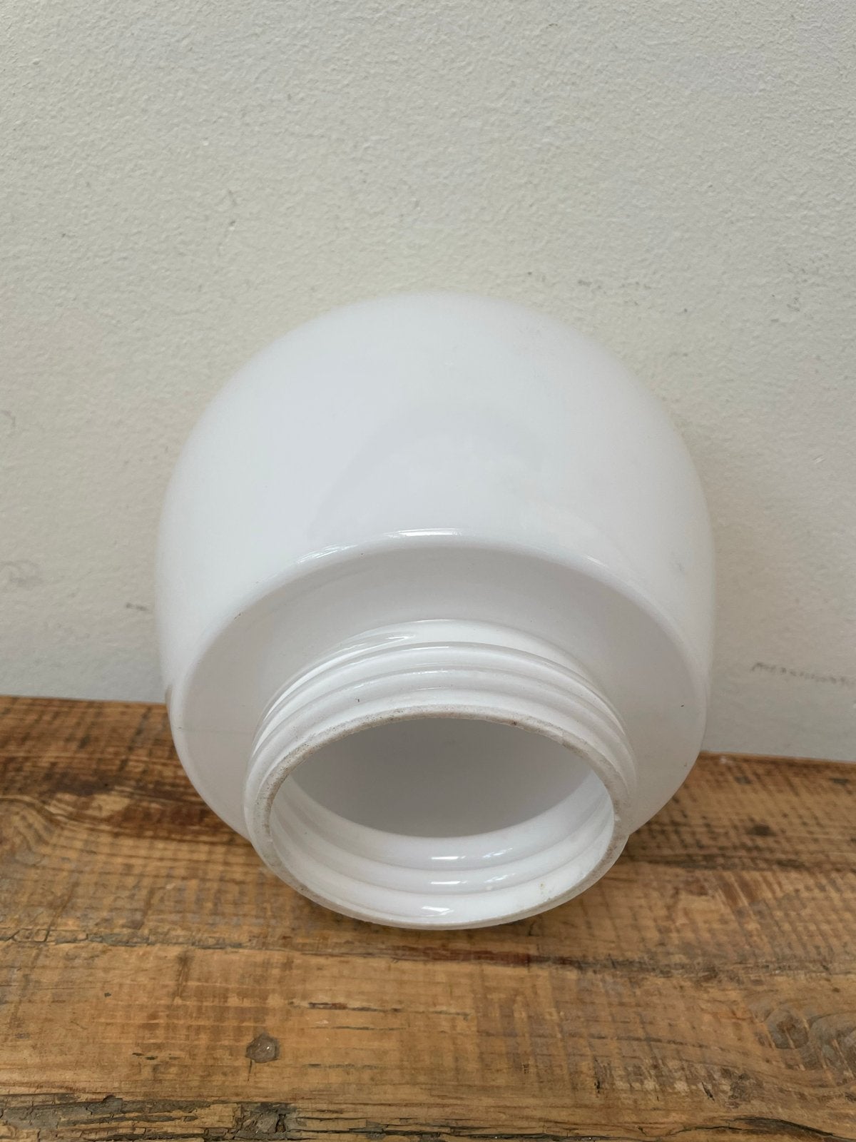 Vintage Plafondlamp Melkglas Bol, Wit, Overige merken, Gebruikt, Overige fittingen