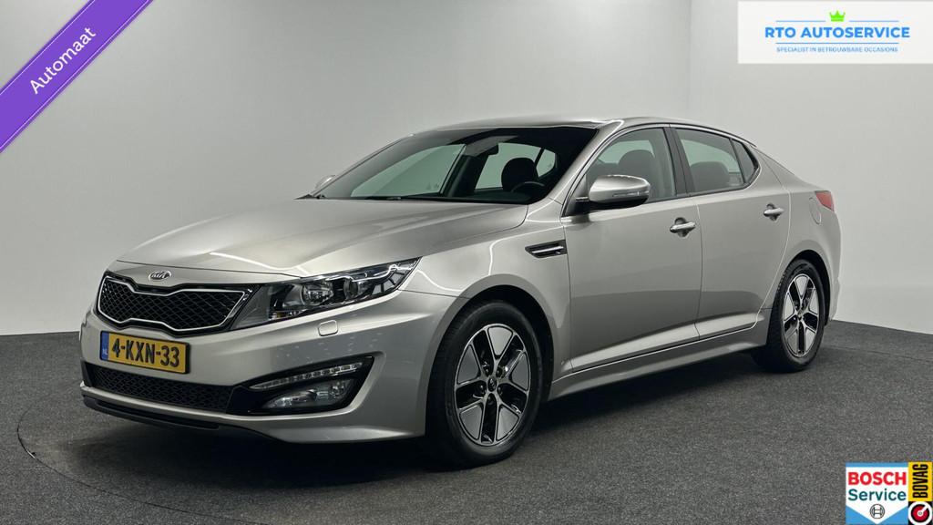 Kia Optima 2.0 CVVT Hybrid Super Pack ECC LEER NAVI CAMERA C, Auto's, Kia, Euro 5, Gebruikt, Zwart, 4 cilinders