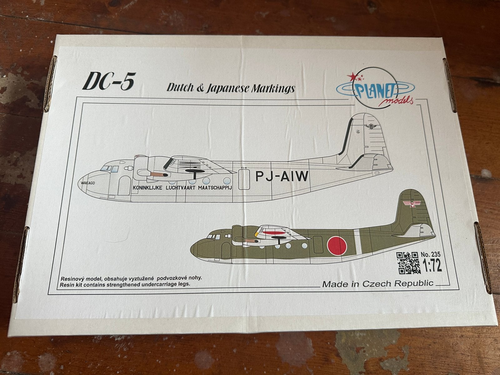 Planet Models DC-5 1:72 – KLM / Dutch  Markings – resin kit, Ophalen of Verzenden, Nieuw, 1:72 tot 1:144, Overige merken
