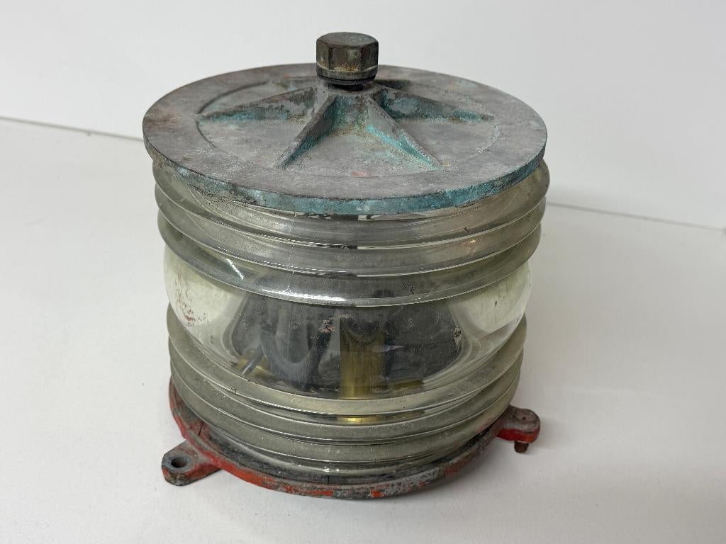Bronzen lamp / navigatieverlichting diameter 20 cm, Watersport en Boten, Ophalen of Verzenden, Gebruikt, Overige typen