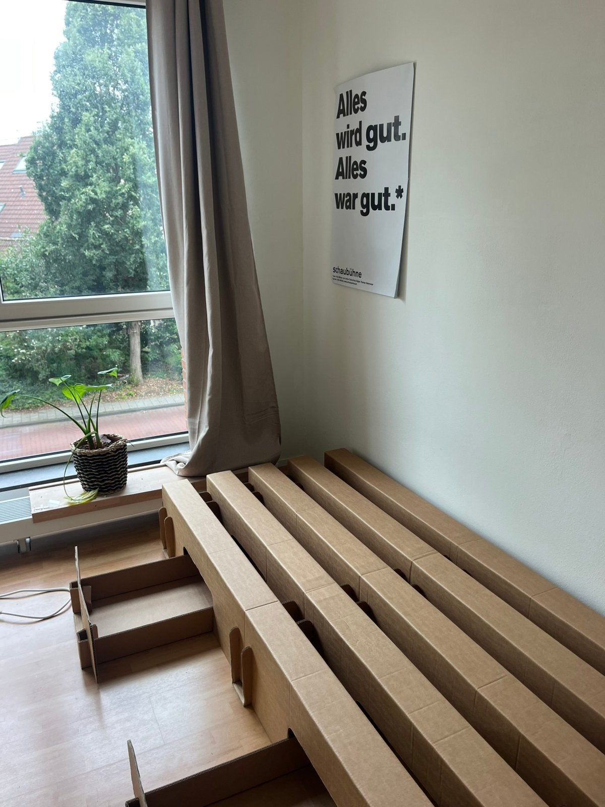 KarTent Room in a Box bed | incl. drawers | €50, Ophalen, Tweepersoons, 140 cm, Zo goed als nieuw