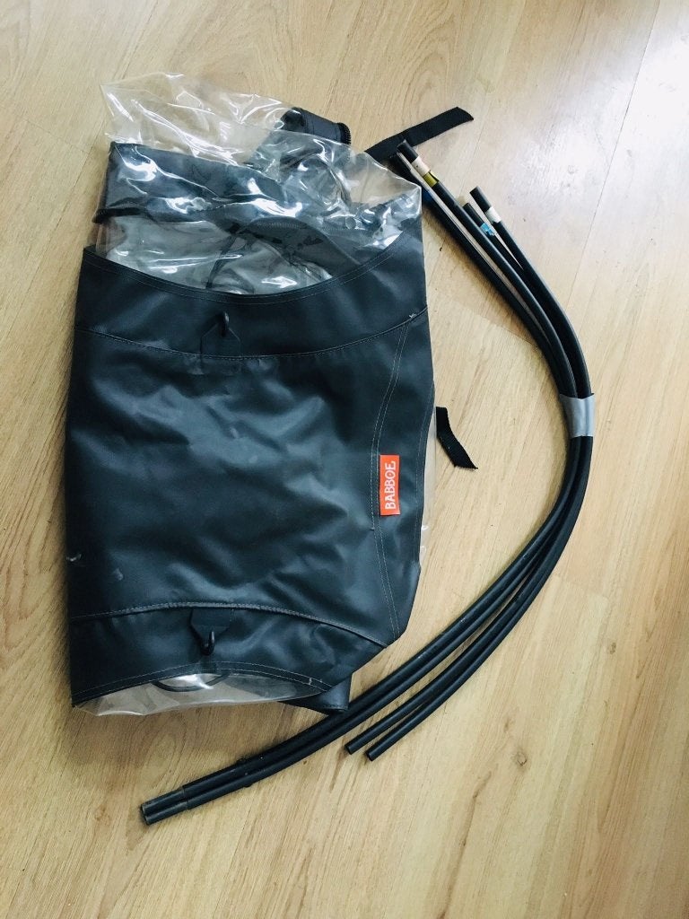 Bakfiets babboe city Huif regentent met stokken, Fietsen en Brommers, Fietsen | Bakfietsen, Ophalen of Verzenden, Gebruikt, 1 kind