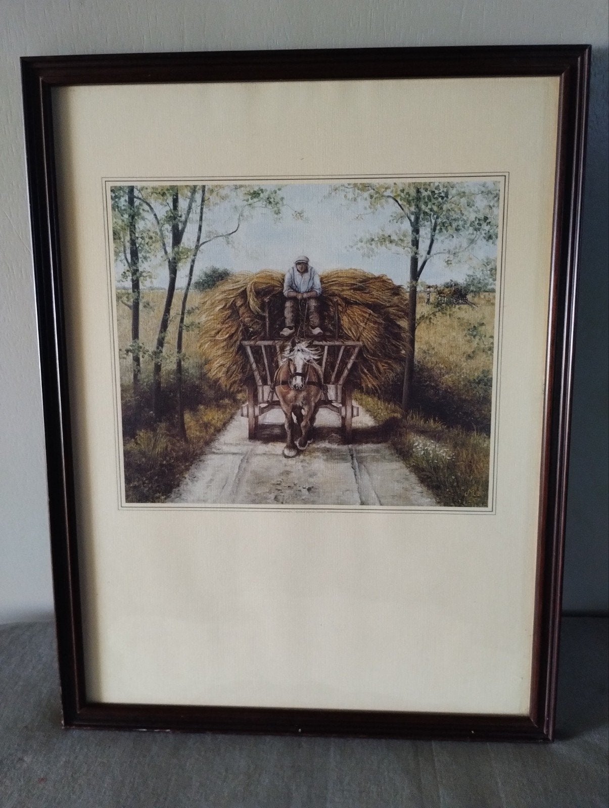 Het boerenleven van vroeger., Minder dan 50 cm, Ophalen of Verzenden, Zo goed als nieuw, Schilderij
