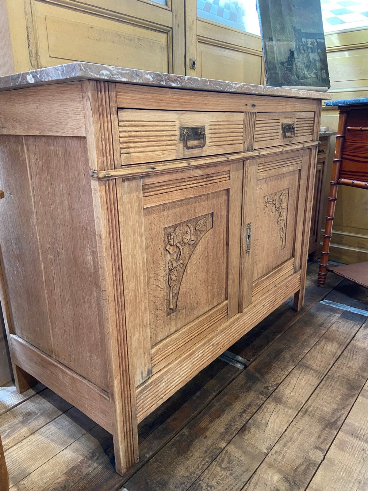 Landelijk Frans commode kast met marmer, Ophalen
