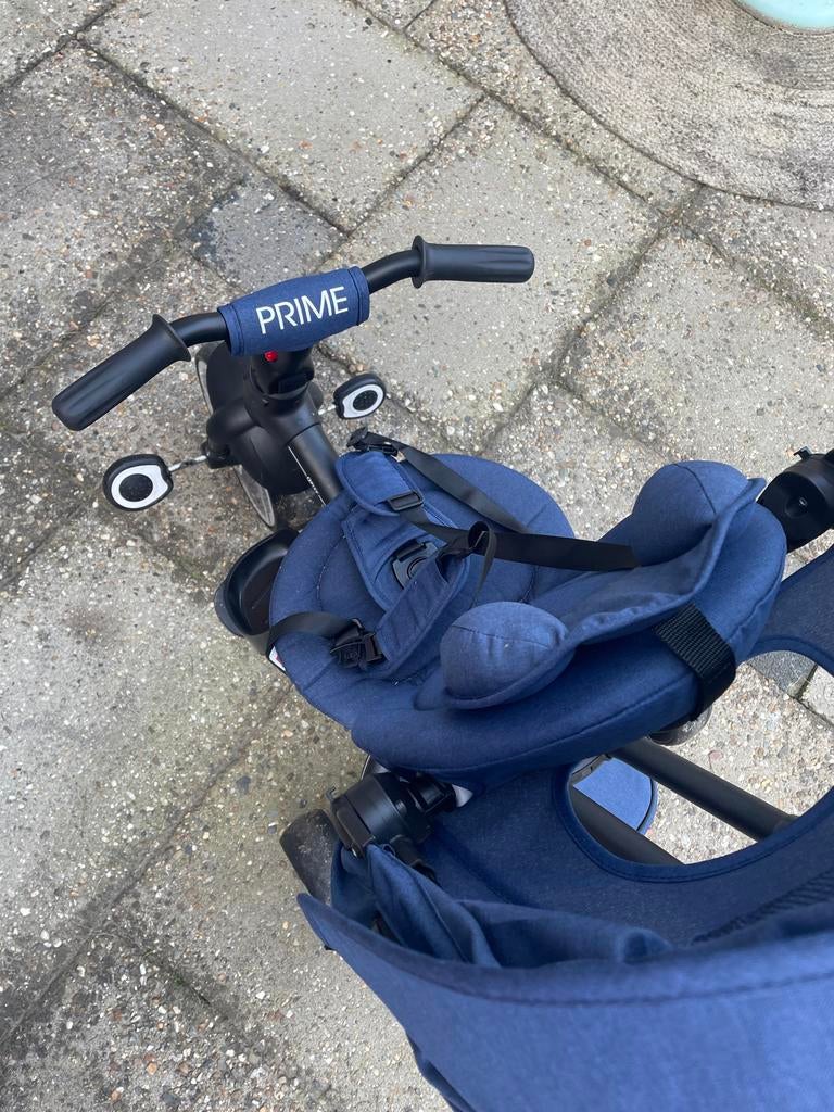 Prime Driewieler met Duwstang en Zonnekap - Blauw, Fietsen en Brommers, Fietsen | Driewielfietsen, Ophalen, Zo goed als nieuw