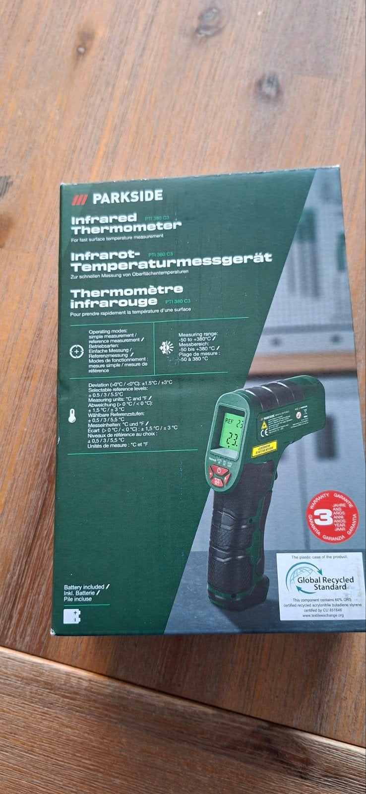 Nieuwe Parkside infrarood thermometer, Doe-het-zelf en Verbouw, Ophalen of Verzenden, Nieuw, Temperatuur