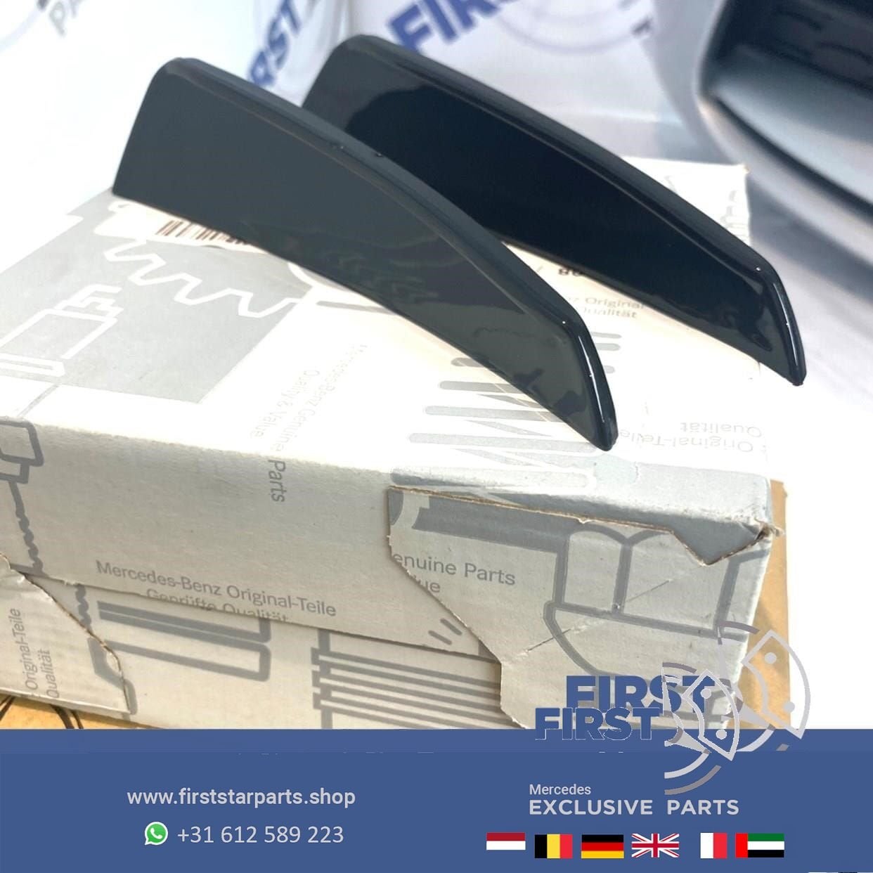 45 63 AMG VOORBUMPER SPLITTER A45S CLA45S C63 E63 GLA45S GLC, Gebruikt, Voor, Ophalen of Verzenden, -
