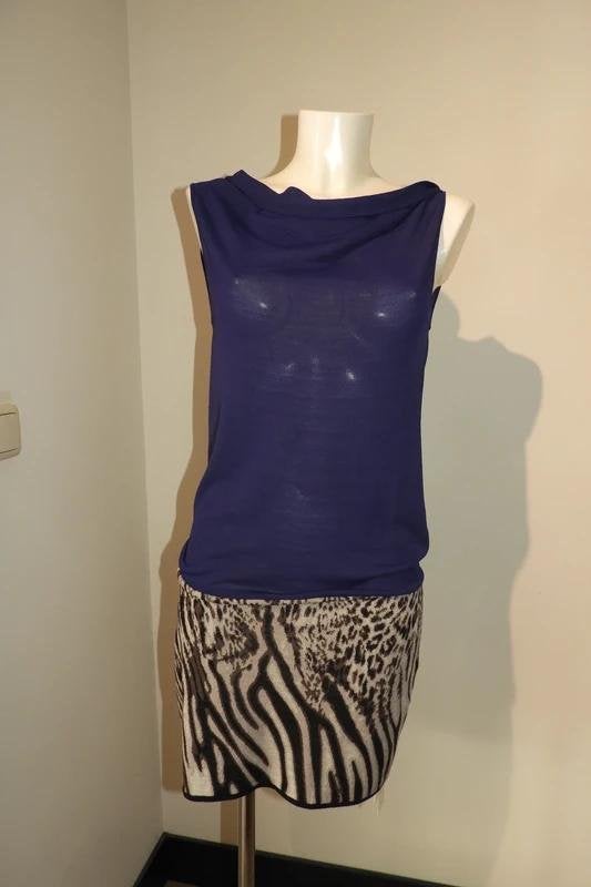 Marccain jurkje tuniek paars animal print onder Nieuw N3