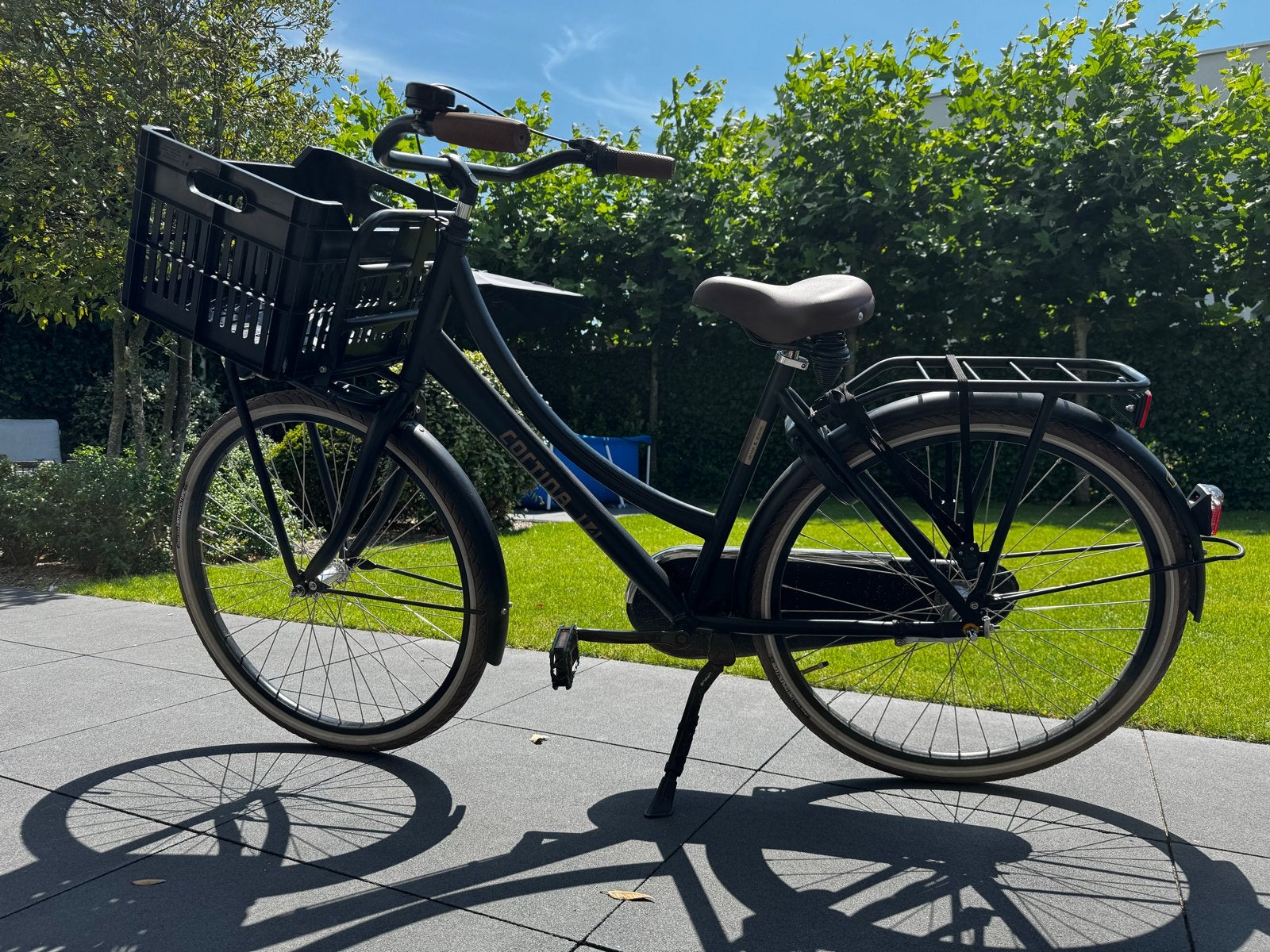 Cortina U4 Transportfiets 26 inch - Matzwart, 3 versn., Fietsen en Brommers, Versnellingen, Zo goed als nieuw, Minder dan 47 cm