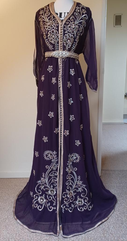 Te koop marokkaanse jurk takchita tekshita kaftan tekchita, Ophalen of Verzenden, Nieuw, Paars, Overige typen