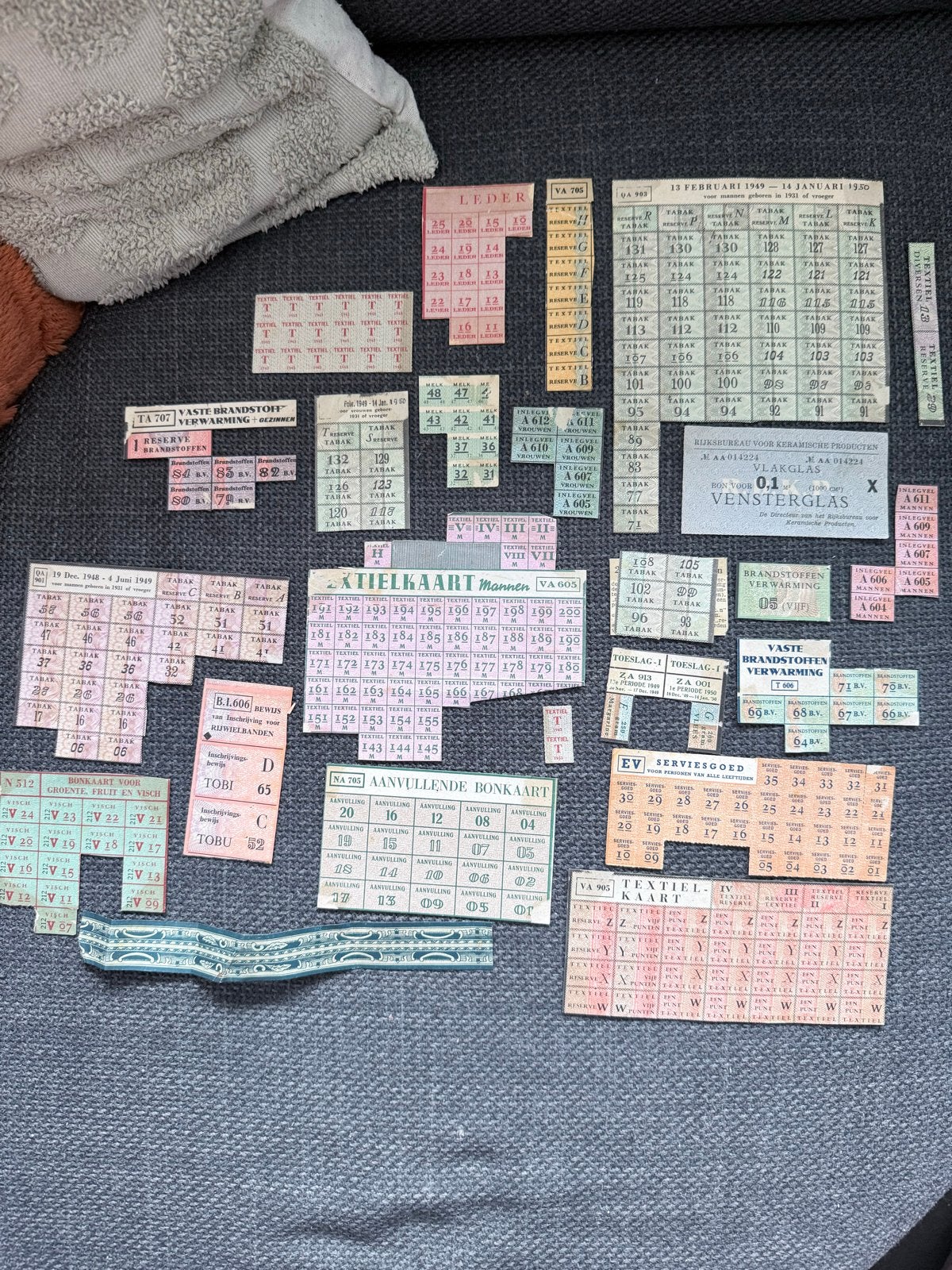 Collectie historische bonnen en rantsoenkaarten, Verzamelen, Ophalen of Verzenden