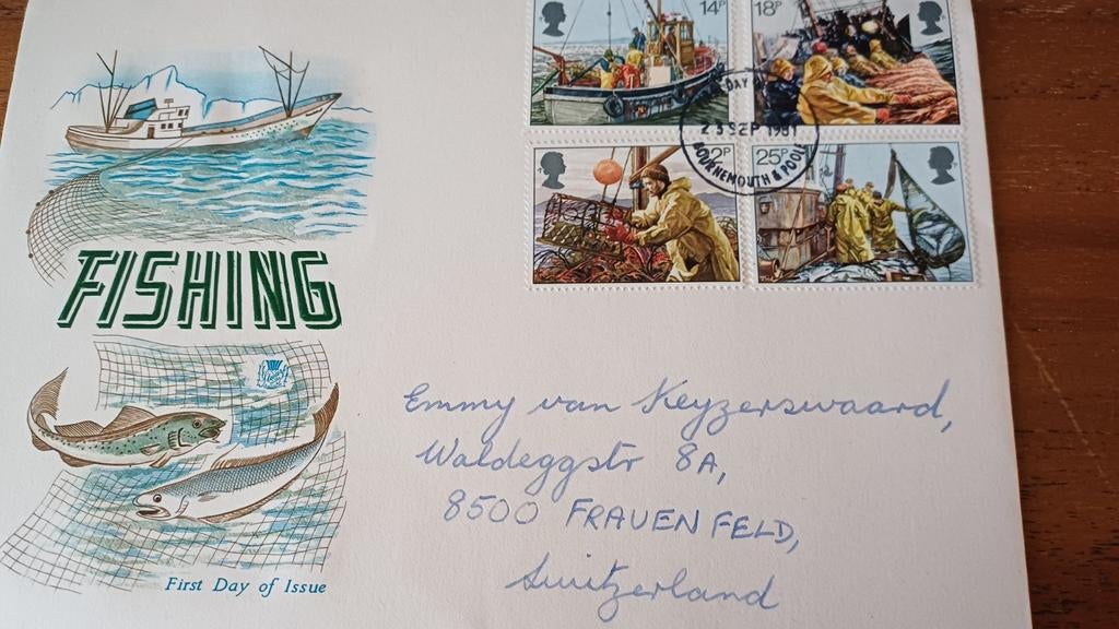 Groot Brittannië, 1981, Fishing, Ophalen of Verzenden, Gestempeld, Dier of Natuur