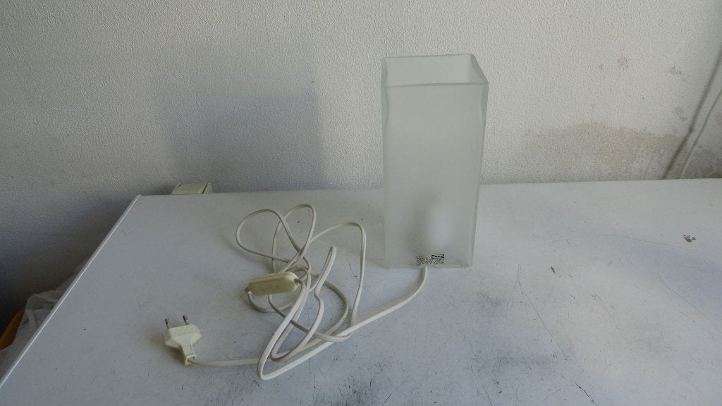 Tafellamp Ikea B0011 jaren 70 lamp, matglas, Ophalen of Verzenden