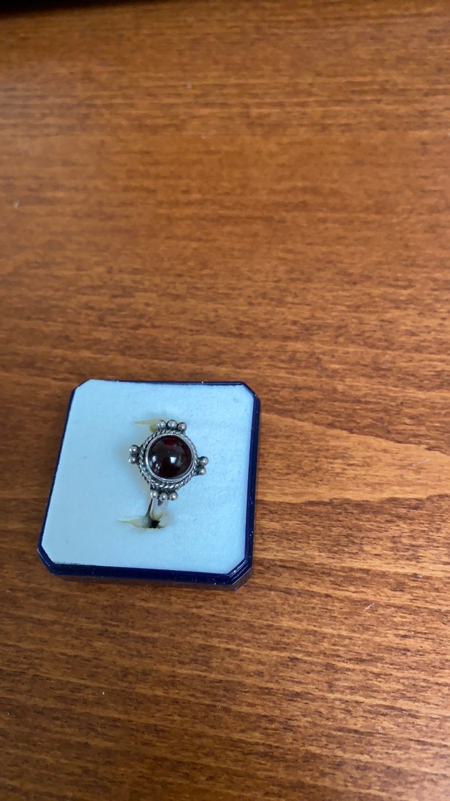 Ring zilver met granaat maat 55, Nieuw, Ophalen of Verzenden, 17 tot 18, Dame