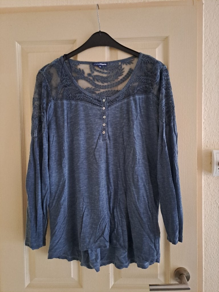 Dames shirt met lange mouwen maat XL, Kleding | Dames, T-shirts, Charles Vogele, Blauw, Maat 46/48 (XL) of groter, Ophalen of Verzenden
