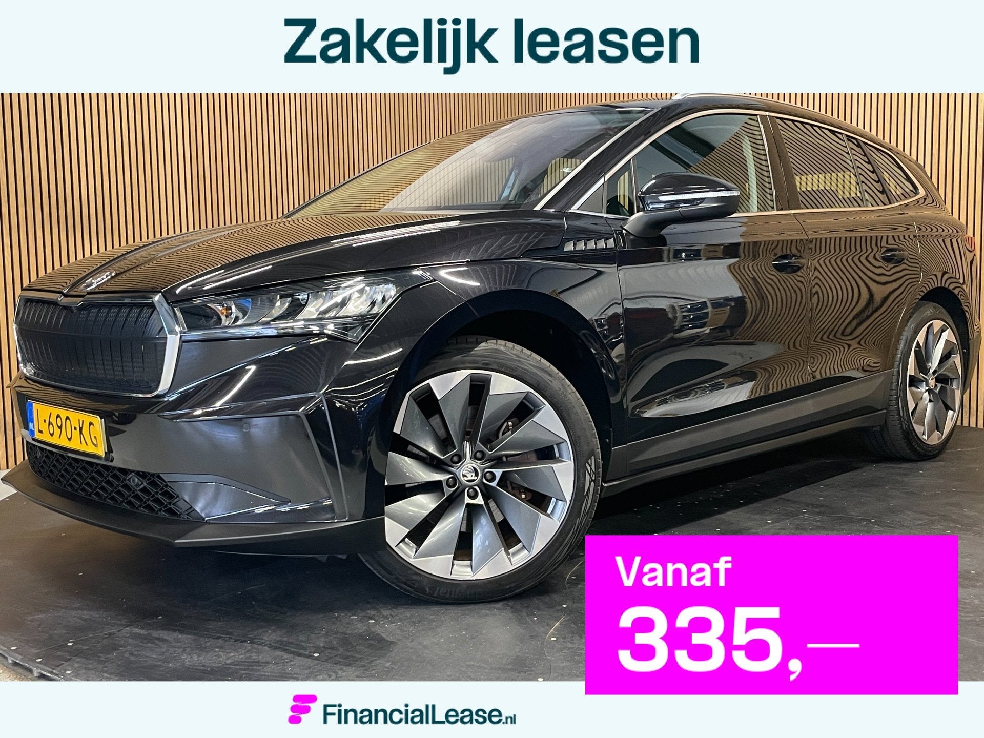 Skoda Enyaq iV 80|88% SOH|GROTE ACCU|ACC|1/2 LEDER|STUUR+STO, Dealer onderhouden, Achterwielaandrijving, Gebruikt, Zwart