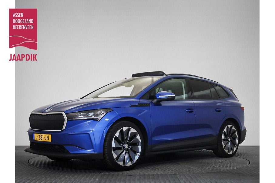 Skoda Enyaq iV BWJ 2021 | 60 SPORTLINE | TREKHAAK | PANO DAK, Auto's, Skoda, Automaat, Achterwielaandrijving, Gebruikt, Zwart