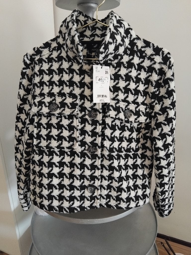 Pied de poule  blazer  jacket L nieuw met kaartjes, Maat 38/40 (M), Zwart, Ter Stal, Nieuw