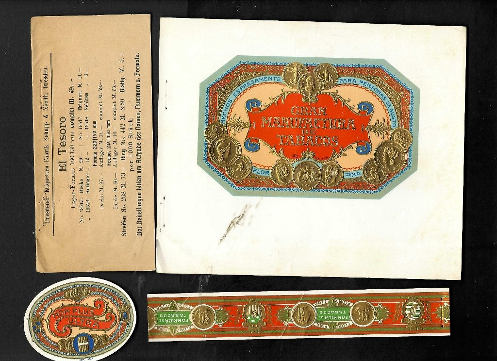 Schupp & Nierth  s et etiket  el tesoro, Ophalen of Verzenden, Gebruikt, Sigarenbandjes