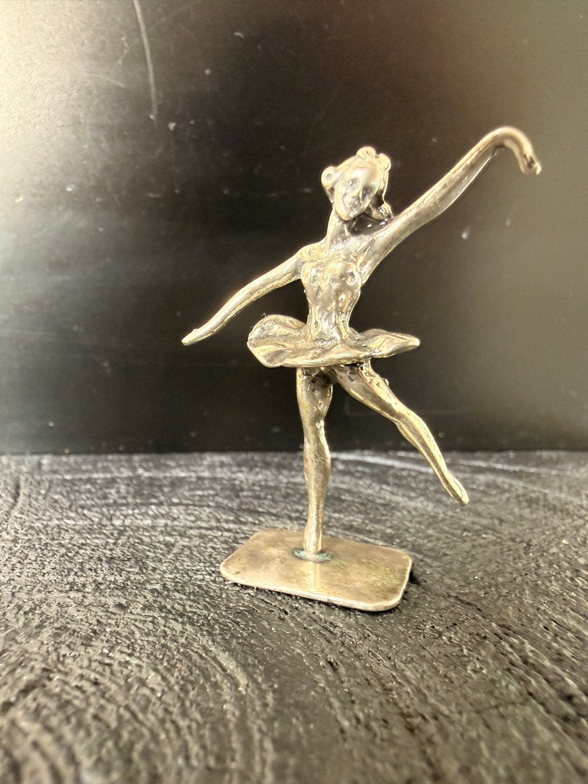Zilveren ballerina beeldje - 800 zilver, Antiek en Kunst, Verzenden, Zilver