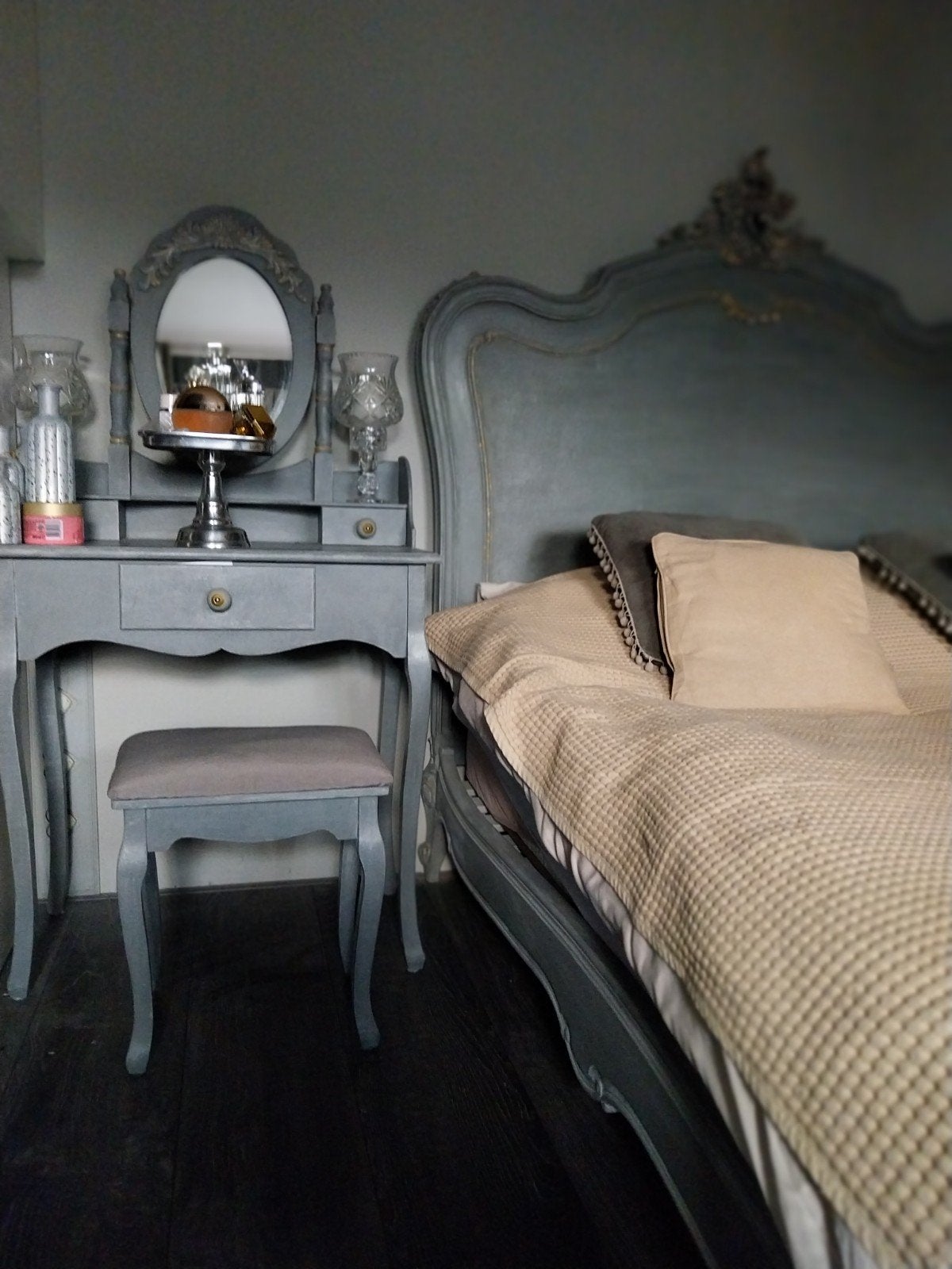 Antiek complete slaapkamer, Ophalen, Zo goed als nieuw, Twijfelaar, Antiek