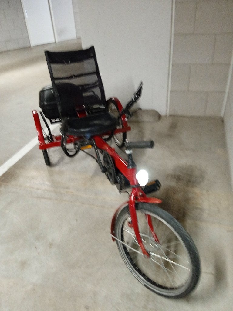 USVA Comfort 3 wiel ligfiets, Ophalen, Onderstuur, Schijfrem, Sinner