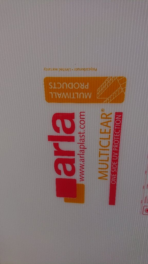 Polycarbonaat kanaalplaten 283x69 cm – 6 mm opaal – NIEUW, Ophalen, Nieuw, Veranda