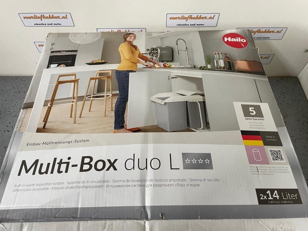 Hailo multibox duo L, 2x14L, Ophalen, Nieuw, Hailo