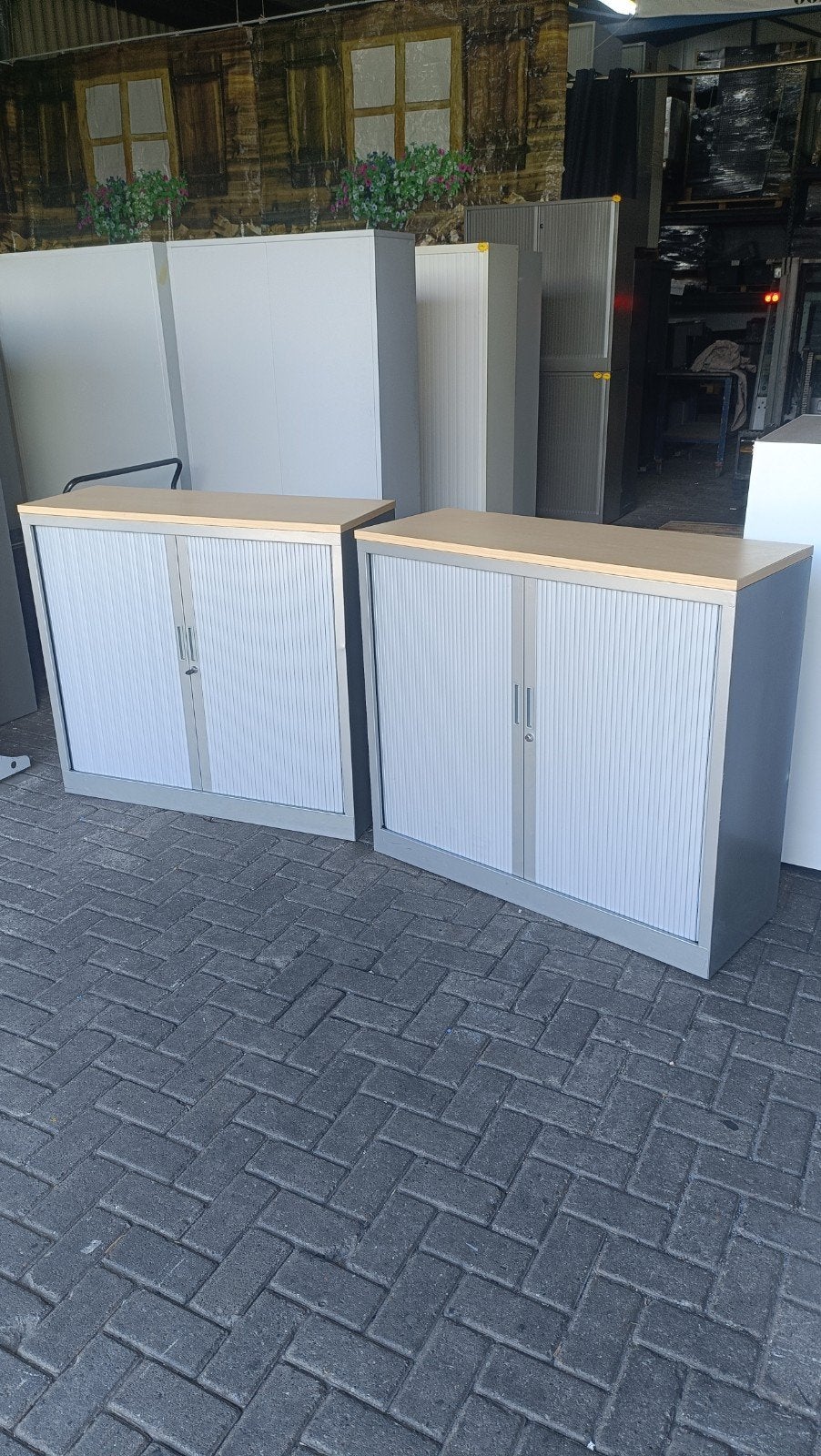 Nette Half hoge metalen roldeurkasten,archiefkasten, 100 tot 150 cm, R, 100 tot 150 cm, Halfhoge metalen roldeurkasten archiefkasten