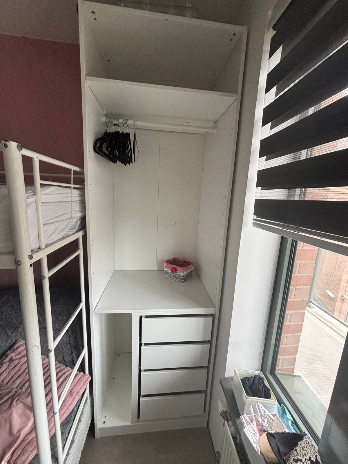 IKEA PAX Kledingkast 75x58x236 met roede en lade, Huis en Inrichting, Gebruikt, 200 cm of meer, Met lade(s), Overige houtsoorten