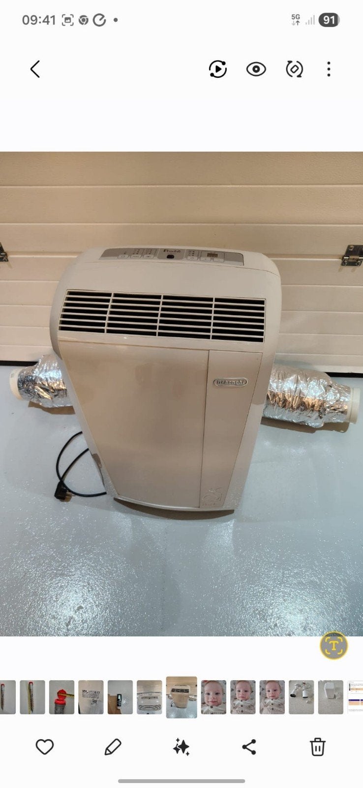 De'Longhi Pinguino PAC N82 ECO Mobiele Airco, Gebruikt, Energieklasse A of zuiniger, 3 snelheden of meer, Ophalen of Verzenden