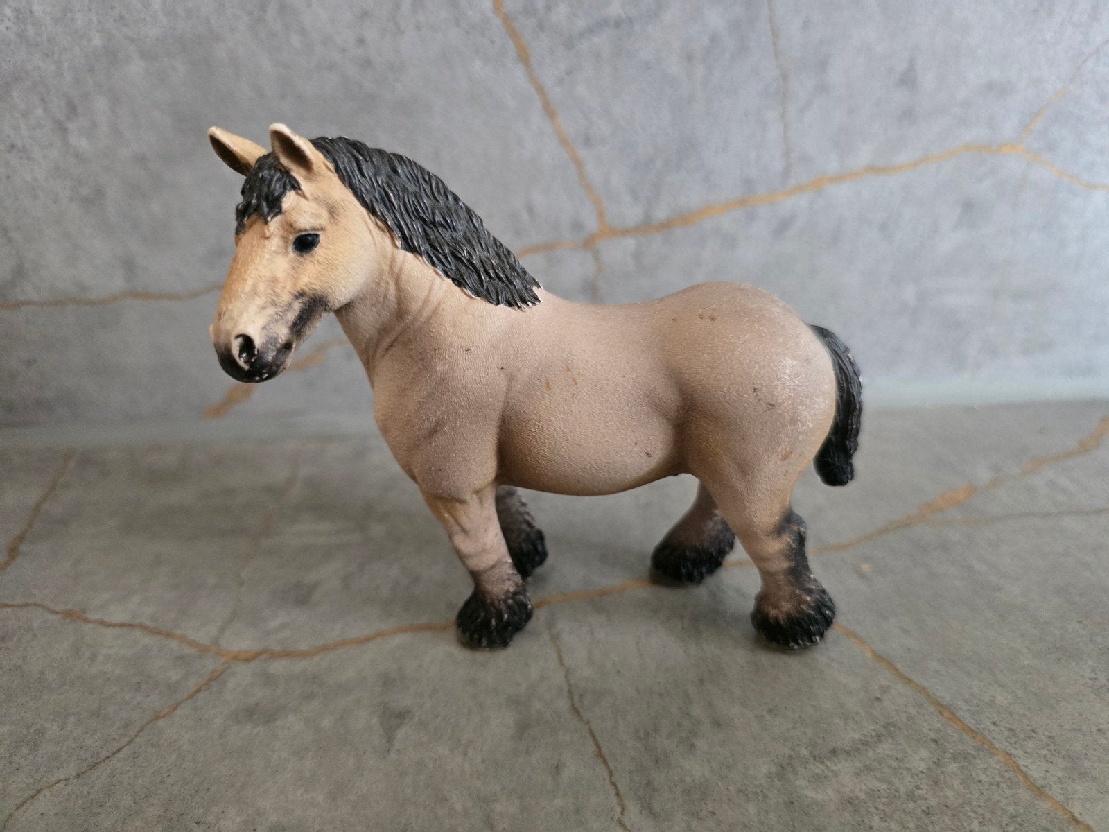 Schleich 13778 Ardenner Hengst, Ophalen of Verzenden, Zo goed als nieuw, Paard, Beeldje of Figuurtje