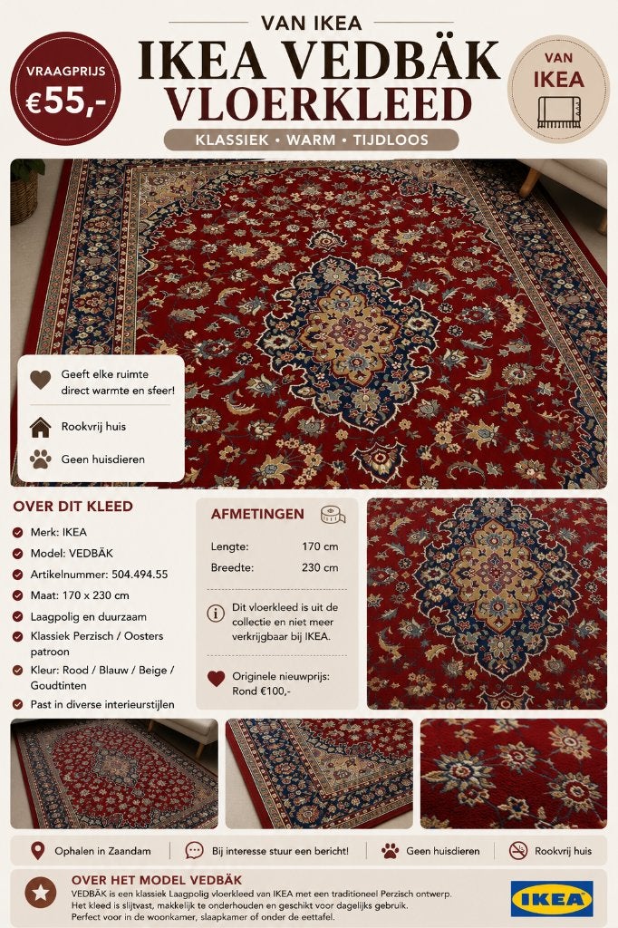 Vloerkleed, Ophalen, Gebruikt, Blauw, 150 tot 200 cm