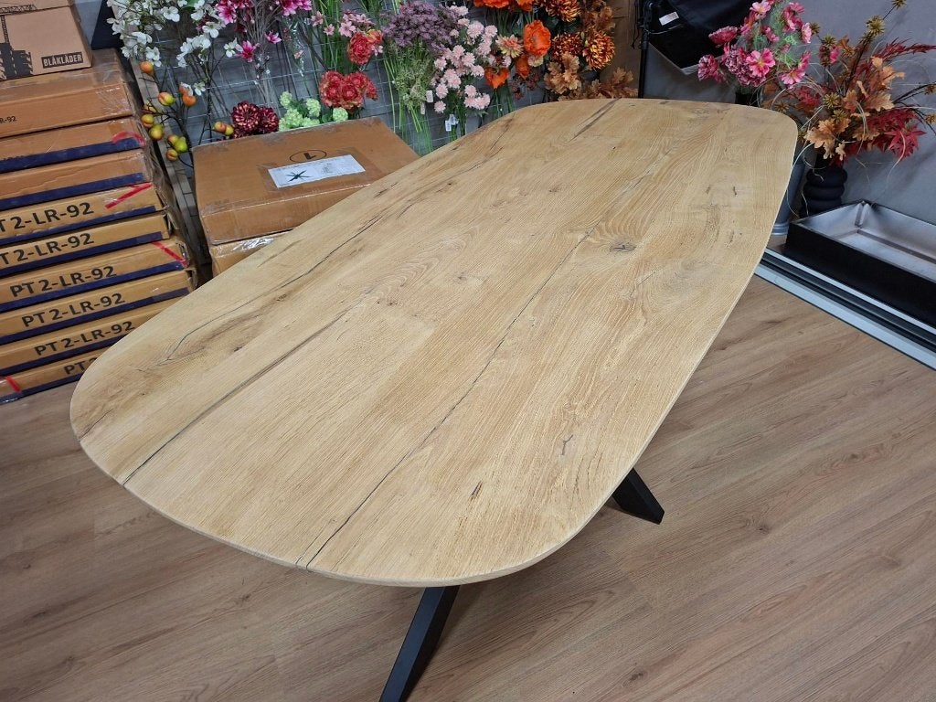 Nieuwe Deens ovale eettafels van Eiken 180x90 cm., Huis en Inrichting, Nieuw, 150 tot 200 cm, Ovaal, 50 tot 100 cm