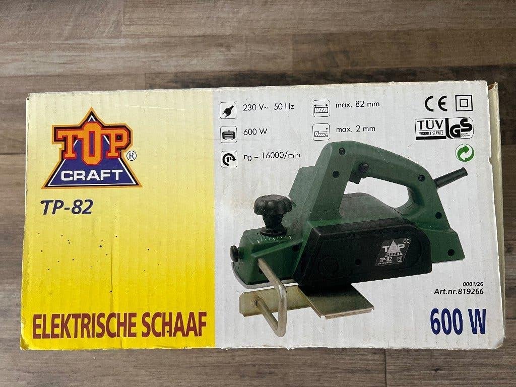 Elektrische schaafmachine  TopCraft TP-82 Z.G.A.N., Doe-het-zelf en Verbouw, Schaafmachines, Ophalen of Verzenden, Zo goed als nieuw