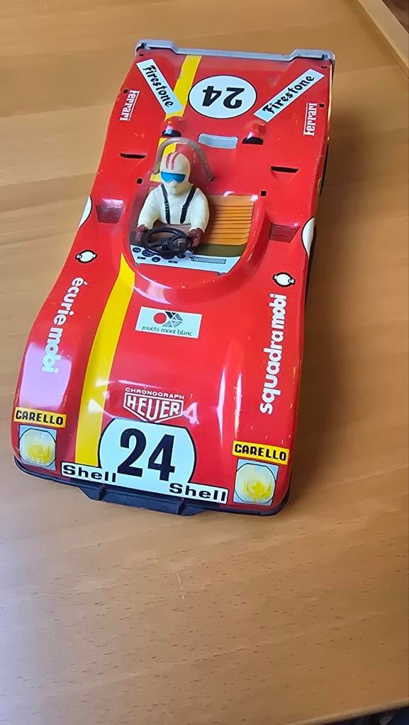Oude blikken ferrari auto. Lemans., Ophalen of Verzenden