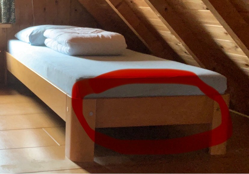 Auping Auronde beuken bedplanken, Eenpersoons, Bruin, Ophalen of Verzenden, Zo goed als nieuw