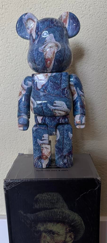 Bearbrick Vincent van Gogh Zelfportret 400%, Verzamelen, Poppetjes en Figuurtjes, Ophalen of Verzenden, Gebruikt