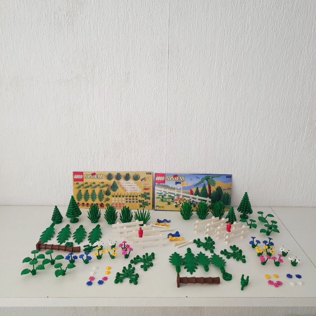 Lego 6318 x2 - Flowers, Trees and Fences, City, Compleet, Lego, Ophalen of Verzenden