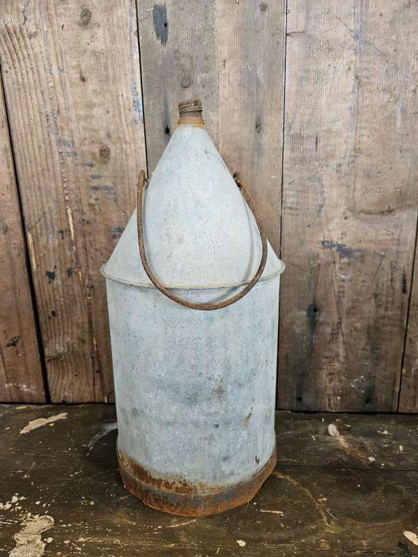 oude zinken kan ``WOONWINKEL RUSTIEK``, Antiek en Kunst, Ophalen of Verzenden