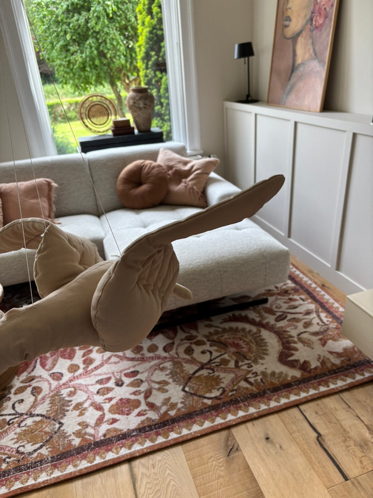 Linnen stof grote vogel voor kinderkamer nieuw, Kinderen en Baby's, Kinderkamer | Inrichting en Decoratie, Ophalen of Verzenden