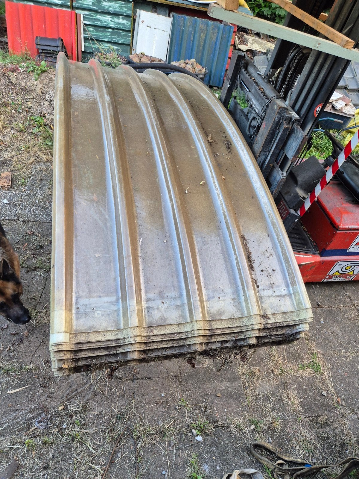 Dakplaten gebogen kunststof 55+ stuks, Doe-het-zelf en Verbouw, Dakpannen en Dakbedekking, Kunststof, Zwart, 15 m² of meer, Ophalen