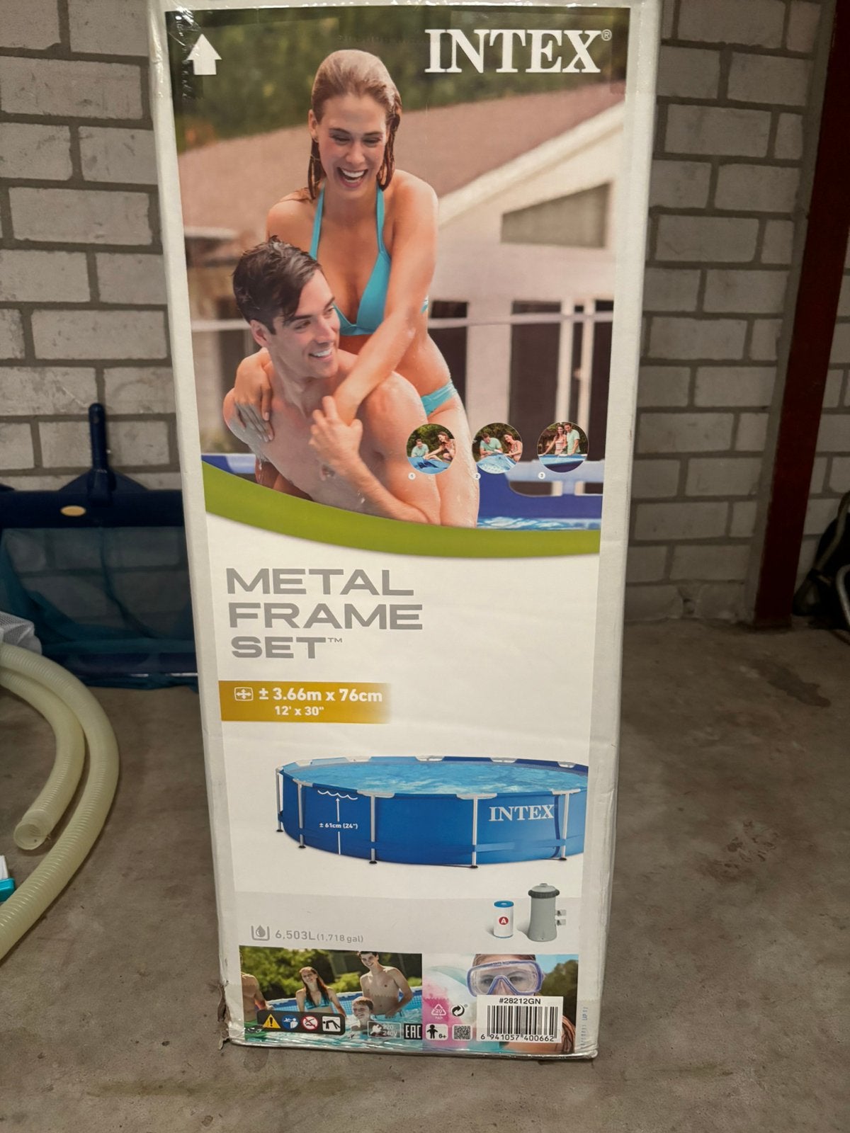 Zwembad Intex 3,66 m met filterpomp en toebehoren, Ophalen, Minder dan 80 cm, Rond, 300 cm of meer