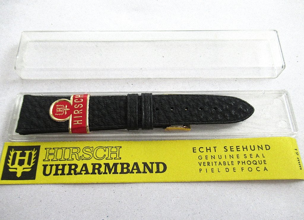 HIRSCH leren horlogeband 19 mm, nieuw in verpakking doos., Ophalen of Verzenden