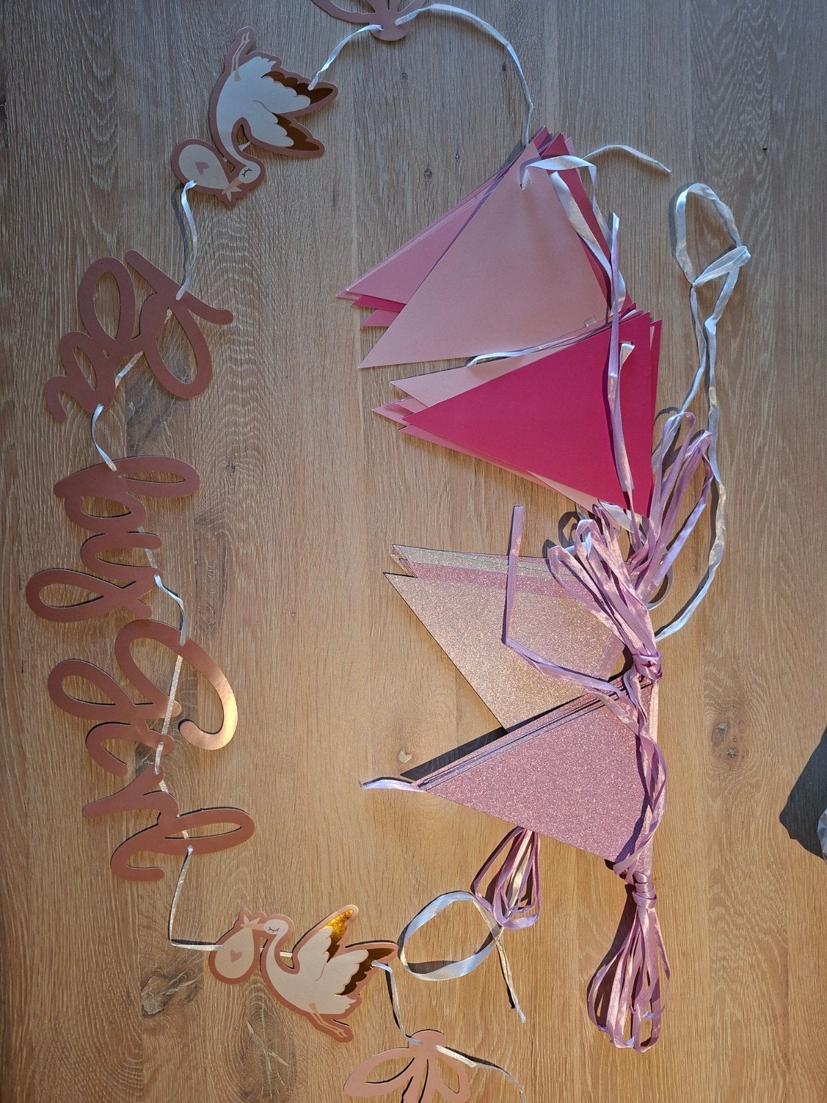 Baby versiering roze, Ophalen, Zo goed als nieuw, Versiering, Geboorte of Huwelijk