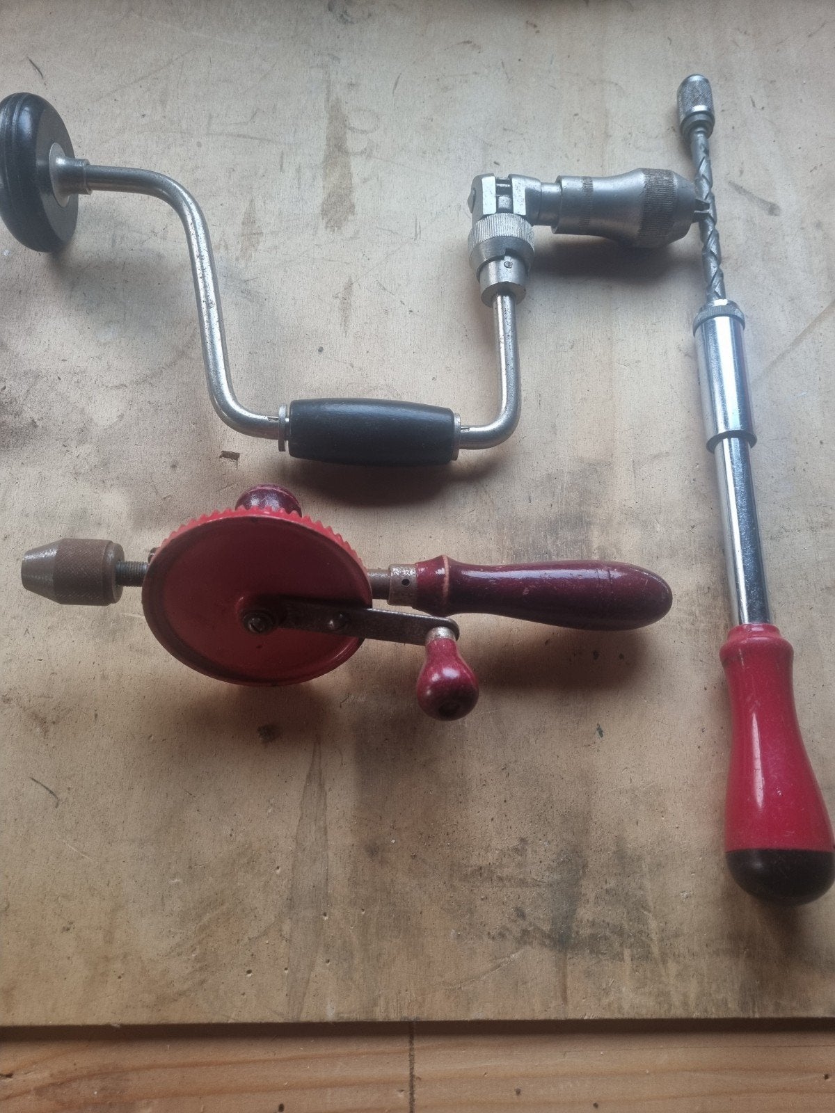Vintage handboren : boorzwengel, handboor, schroevendraaie, Ophalen of Verzenden