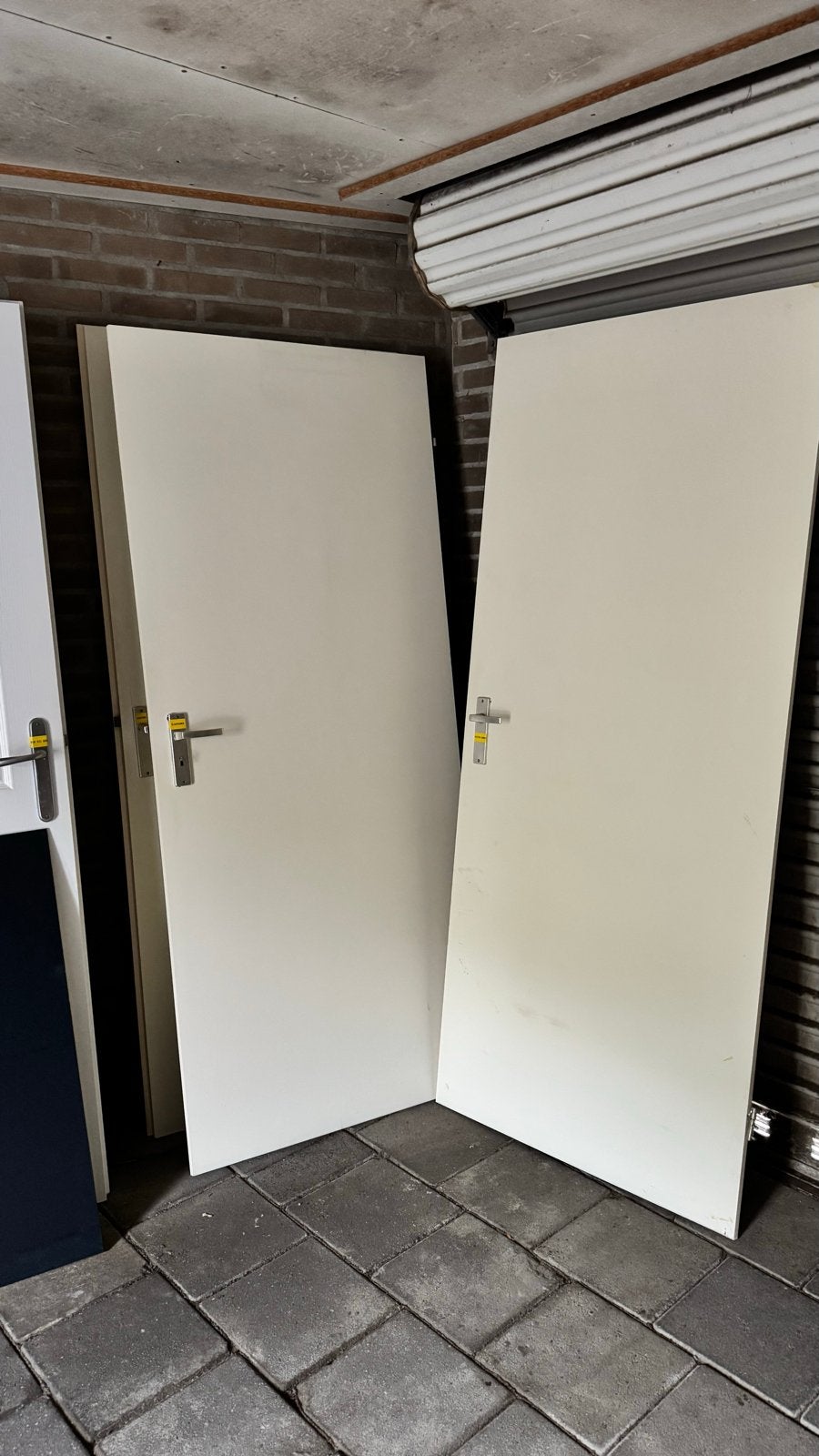 Set van 3 binnendeuren met klinken, Ophalen, Gebruikt, 80 tot 100 cm, Binnendeur
