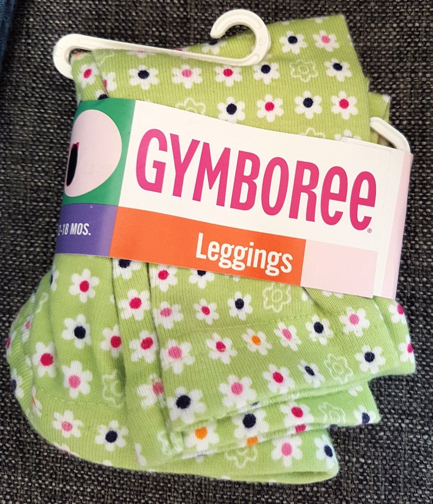 Groene gebloemde Gymboree legging maat 80 NIEUW (0793), Broekje, Meisje, Gymboree, Nieuw