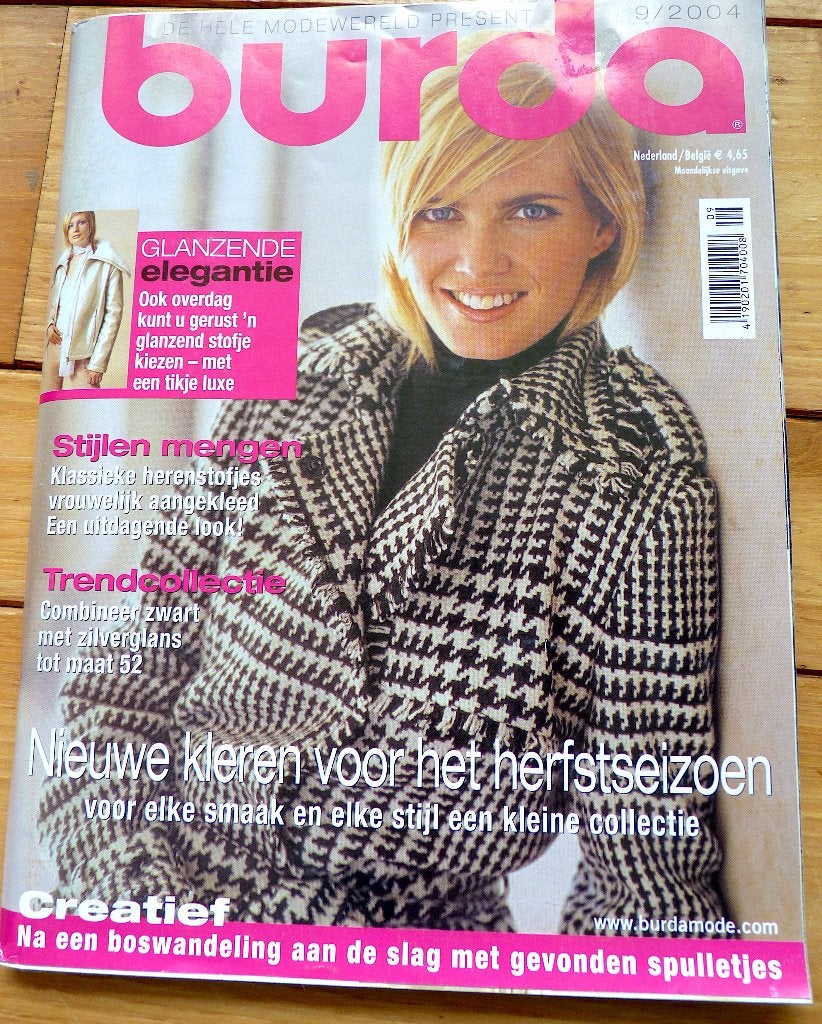 BURDA 9/2004 EN 2 x zig zag *husquarna met Burda patronen, Overige typen, Verzenden, Vrouw, Burda