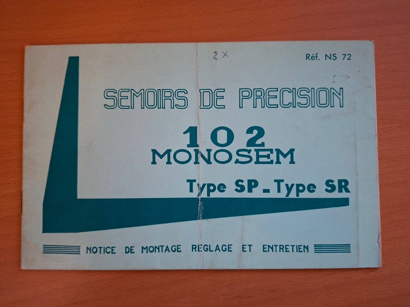 Handleiding Monosem 102 precisiezaaimachine SP-SR, Ophalen of Verzenden, Gelezen, Monosem
